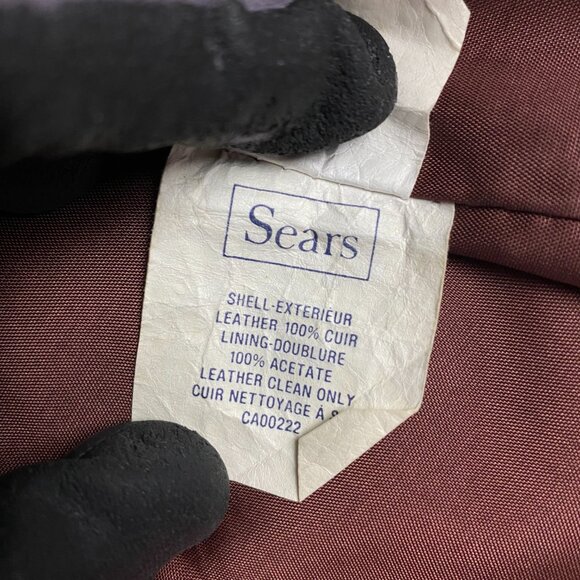 Vintage 70s Sears Leather Jacket Men's 44 Brown Fight Club Overcoat Top Coat - Picture 6 of 14